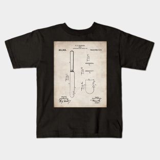 Cooking Knife Patent - Kitchen Chef Cook Farmhouse Art - Antique Kids T-Shirt